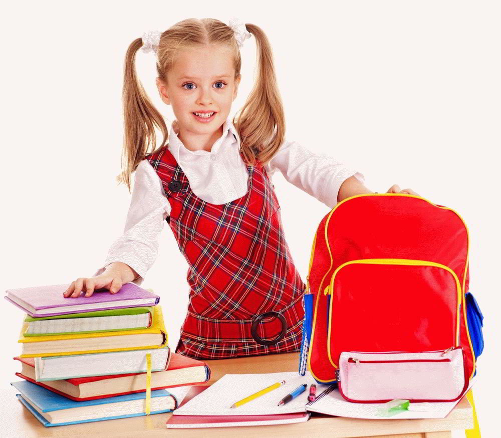 Liste over ting for en første klasse til skole og hjem for skoleåret 2020